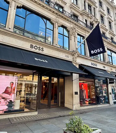 BOSS flagship store exterior on Regent Street