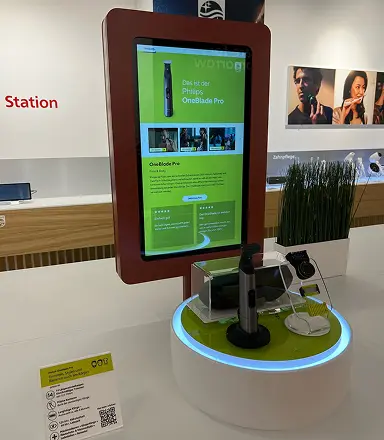 OneBlade Pro interactive product kiosk