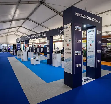 Innovation Showcase display at the marine exhibition